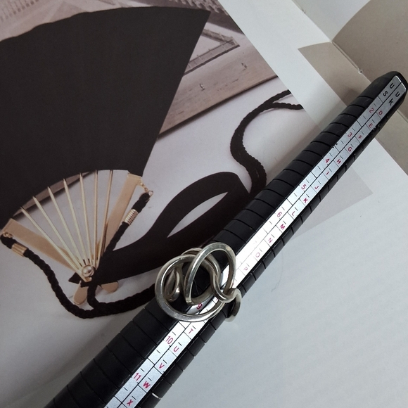 Vintage Handmade Abstract Form Sterling Silver Knot Ring9-9.5 - Picture 10 of 10